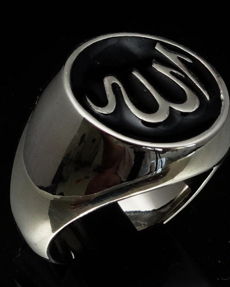 Allah Ring – Black | Islamic Ring in Sterling Silver 925-1