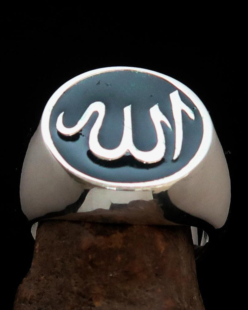 Allah Ring – Green | Islamic Ring in Sterling Silver 925-0