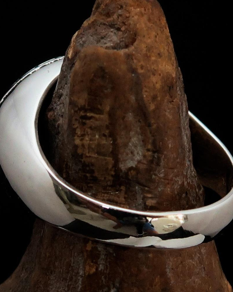 Al-Qur’an Domed Ring – Black | Islamic Ring in Sterling Silver 925-3