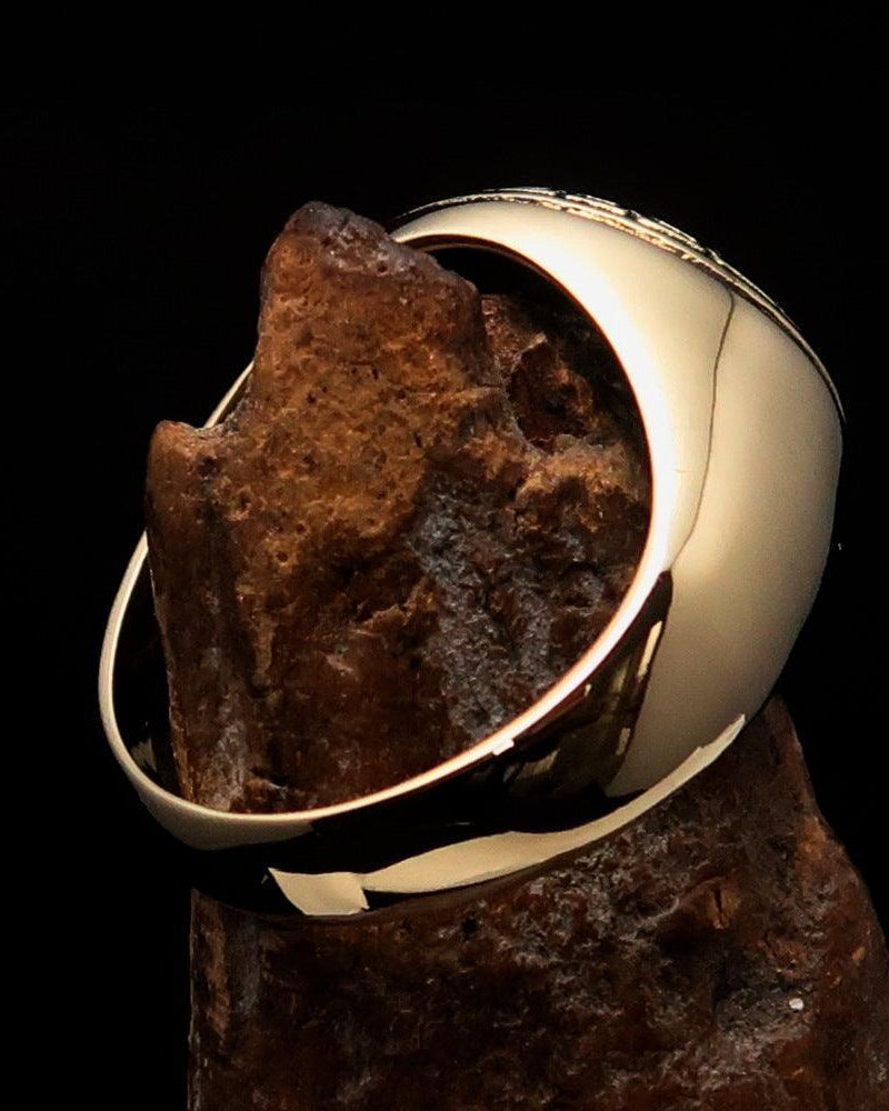 Al-Qur’an Domed Ring – Golden | Islamic Ring in Solid Brass-2