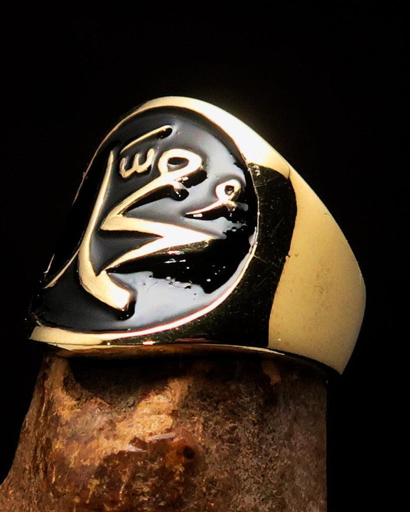 Muhammad ﷺ Ring – Black | Islamic Brass Ring Inspired by the Sunnah-4