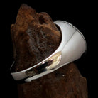 Al-Qur’an Domed Ring – Black | Islamic Ring in Sterling Silver 925-2
