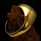 Al-Qur’an Domed Ring – Green | Islamic Ring in Solid Brass-3