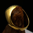 Al-Qur’an Domed Ring – Green | Islamic Ring in Solid Brass-4