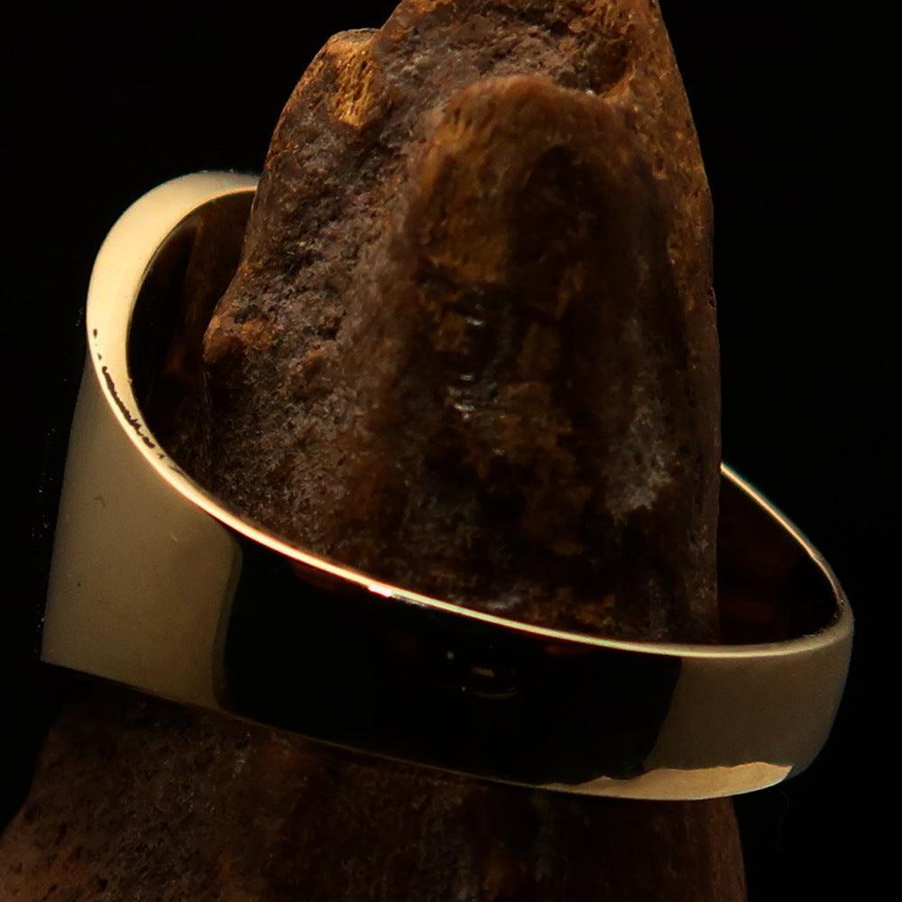 Muhammad ﷺ Ring – Blue | Islamic Brass Ring Inspired by the Sunnah-4