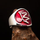 Muhammad ﷺ Ring – Red | Islamic Sterling Silver 925 Inspired by the Sunnah-2