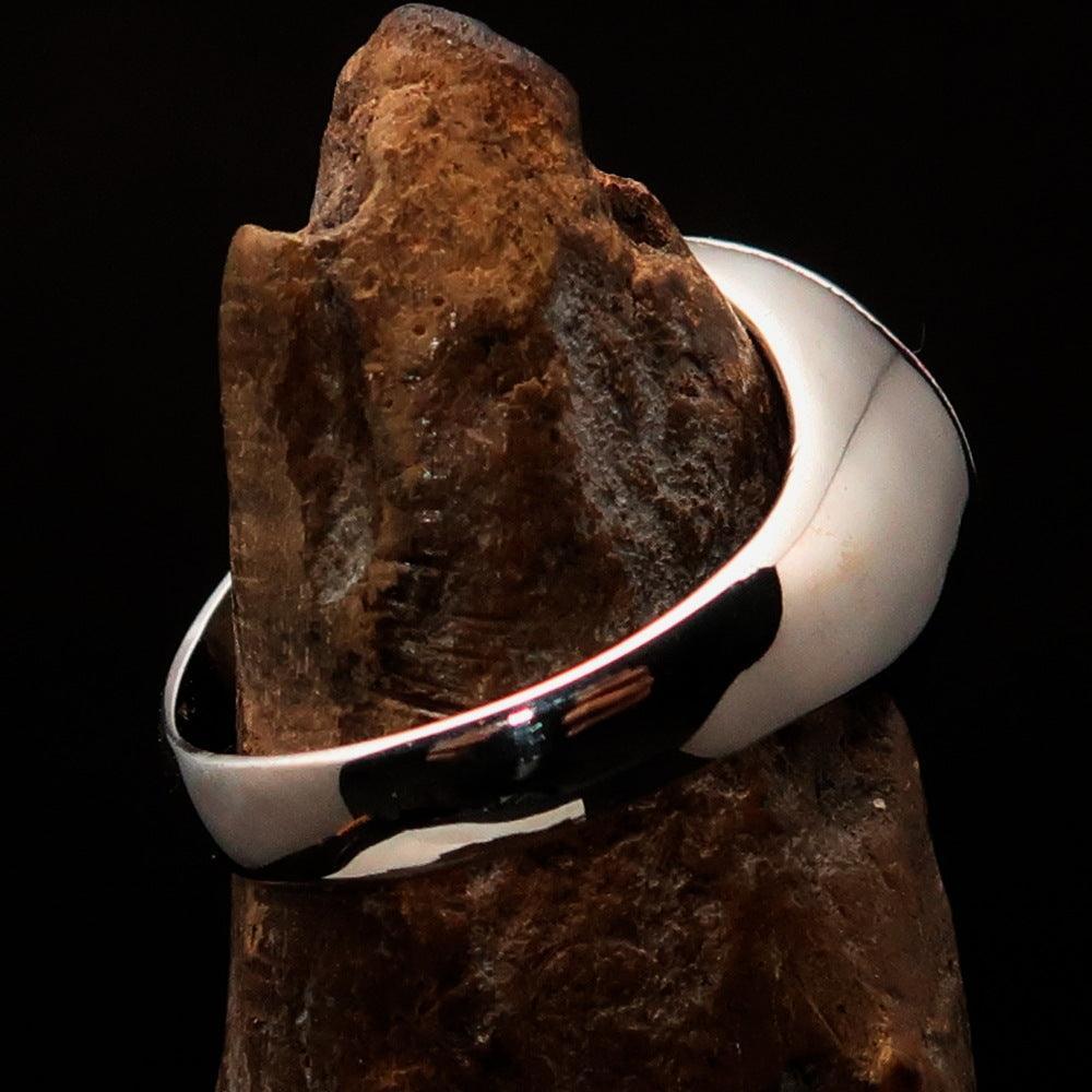 Al-Qur’an Domed Ring – Red | Islamic Ring in Sterling Silver 925-3