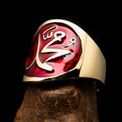 Muhammad ﷺ Ring – Red | Islamic Brass Ring Inspired by the Sunnah-4